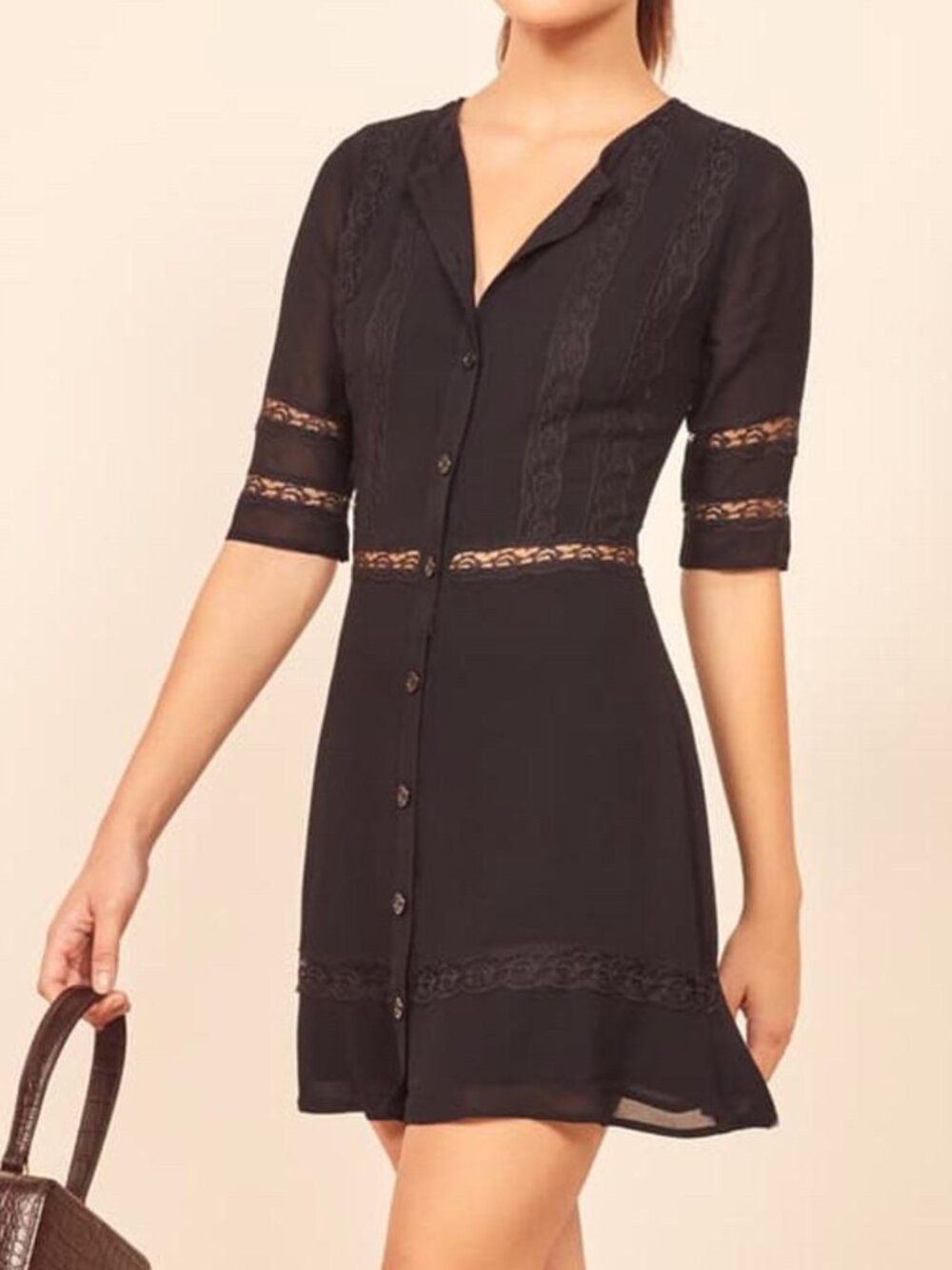 Reformation Sonnet Dress - Black - 0